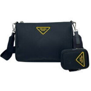 Prada Re Saffiano Shoulder Bag Black Nylon